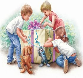 děti a dárek