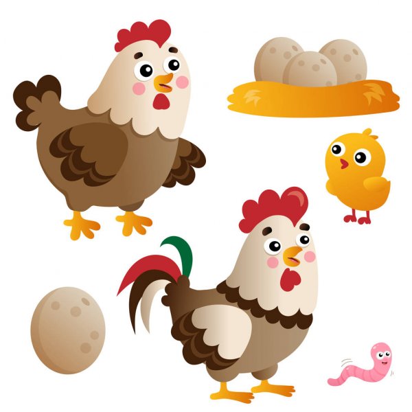 depositphotos 322740594 stock illustration color images of cartoon chicken