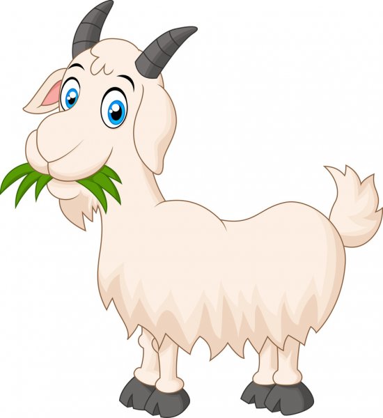depositphotos 63509657 stock illustration cartoon goat eating grass